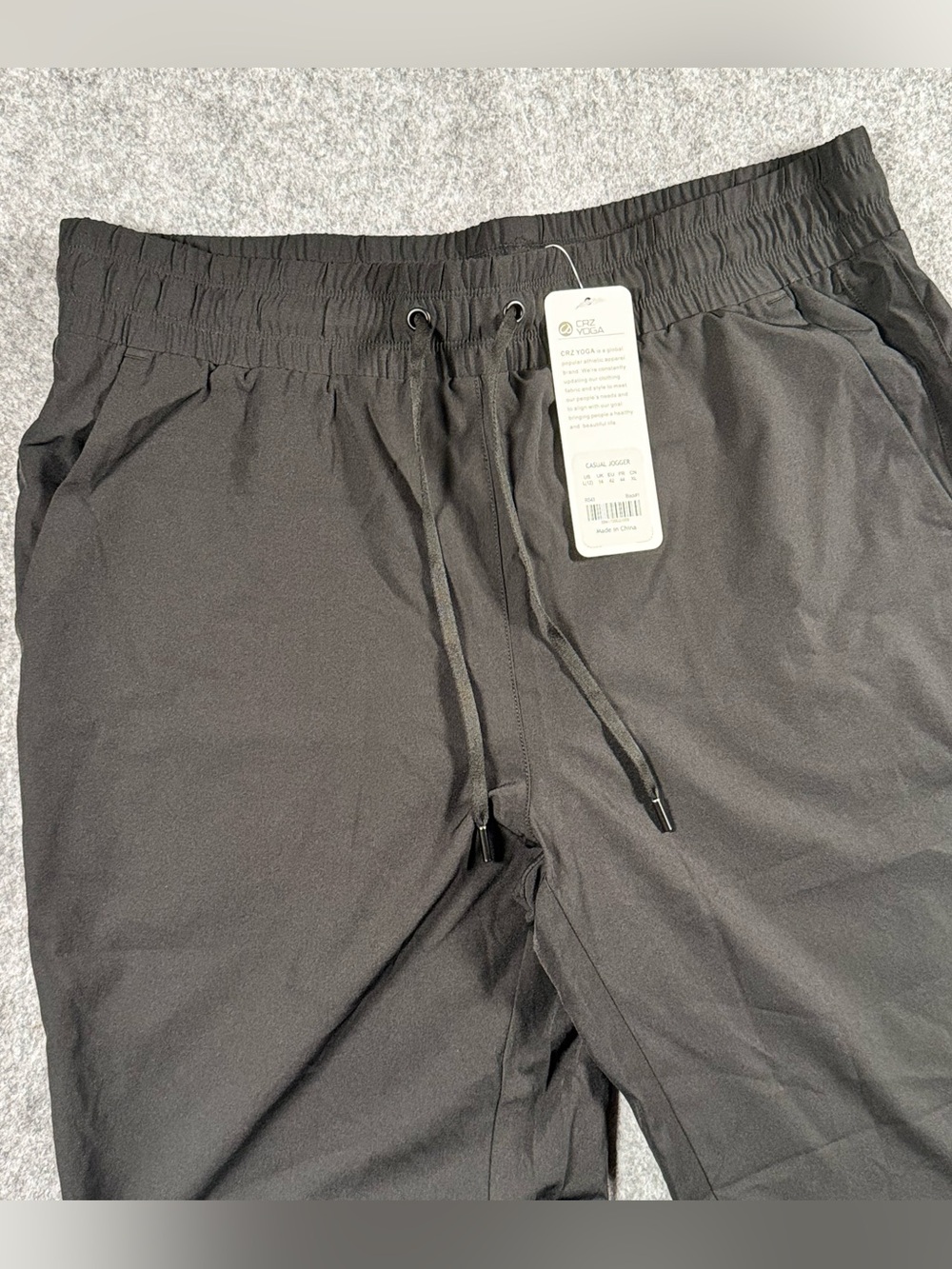 CRZ YOGA Black Feathery-Fit Drawstring Jogger Pants Women Size Large NWT - Picture 4 of 12